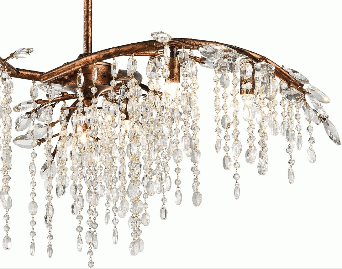 Well Known Chandelier With Crystal Leaves With Branch Crystal Chandelier (View 4 of 20)