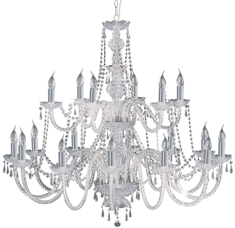 Well Known Georgian Chandeliers For Hale Georgian Style 18 Light Crystal Chandelier Chrome 17218  (View 1 of 20)