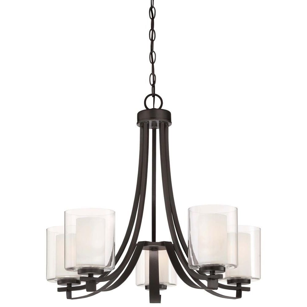 Well Known Minka Lavery Parsons Studio 5 Light Smoked Iron Chandelier 4105 172 Regarding Iron Chandelier (Photo 1 of 20)