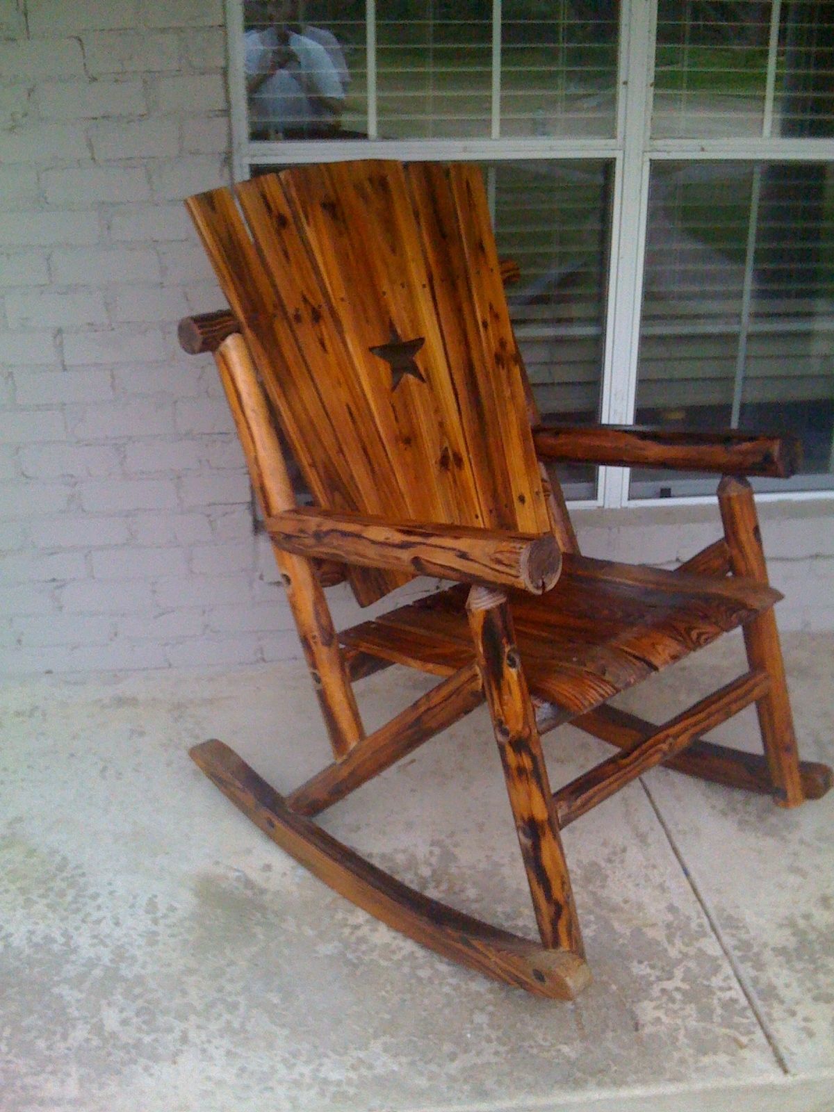 2019 Patio Wooden Rocking Chairs For Outdoor Wooden Rocking Chairs Rustic : Pleasure Outdoor Wooden (View 6 of 20)