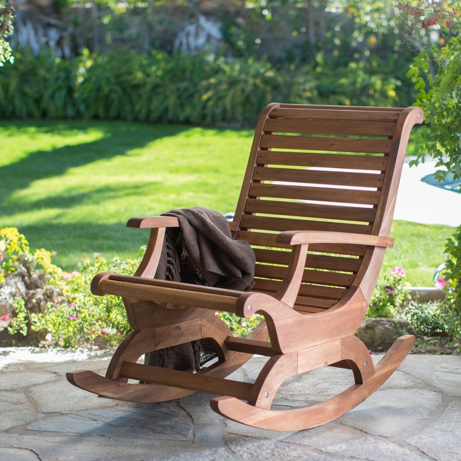 Belham Living Avondale Oversized Outdoor Rocking Chair – Natural Intended For Well Known Outdoor Rocking Chairs (View 1 of 20)