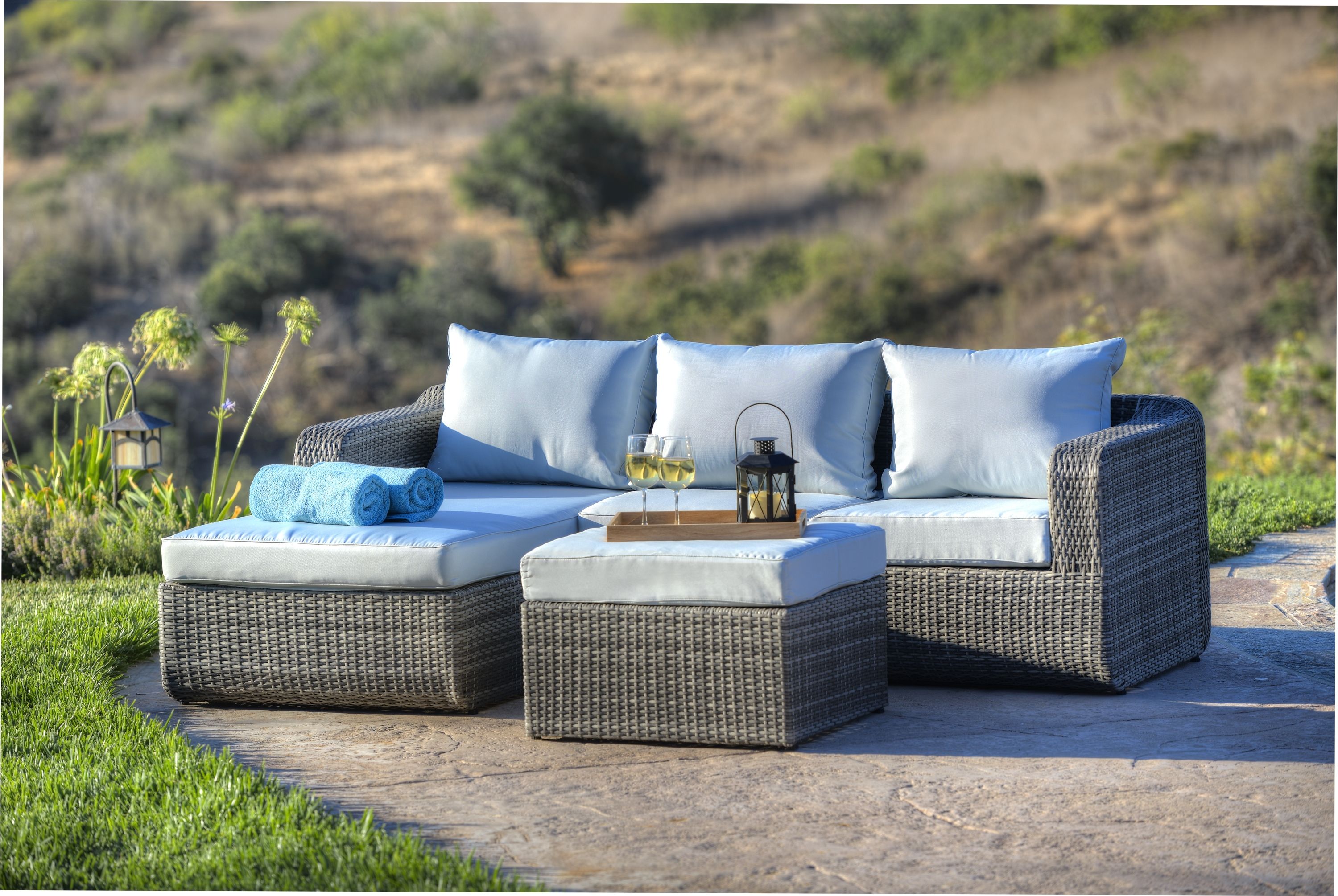 Current 3 Piece Patio Conversation Sets With Regard To Thy Hom Luies Luies 3 Piece All Weather Wicker Patio Conversation (View 12 of 20)