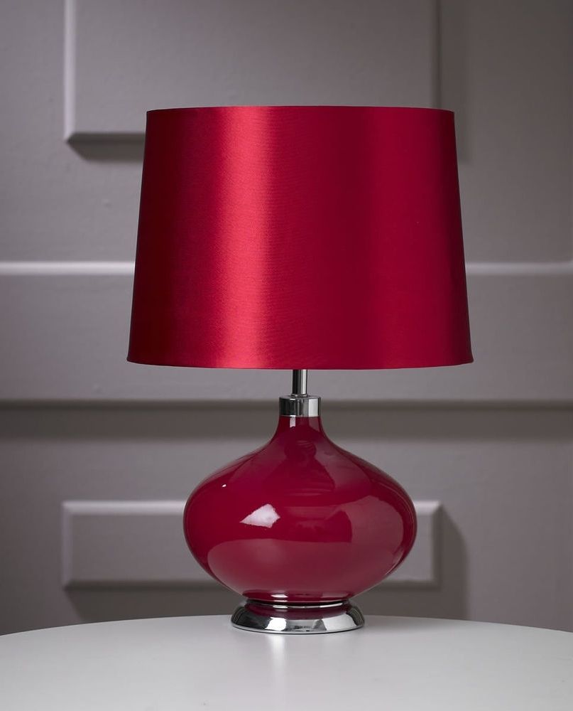 Current Furniture : Lamp Burgundy Table Lamps Red For Living Room Amusing With Regard To Red Living Room Table Lamps (View 8 of 20)