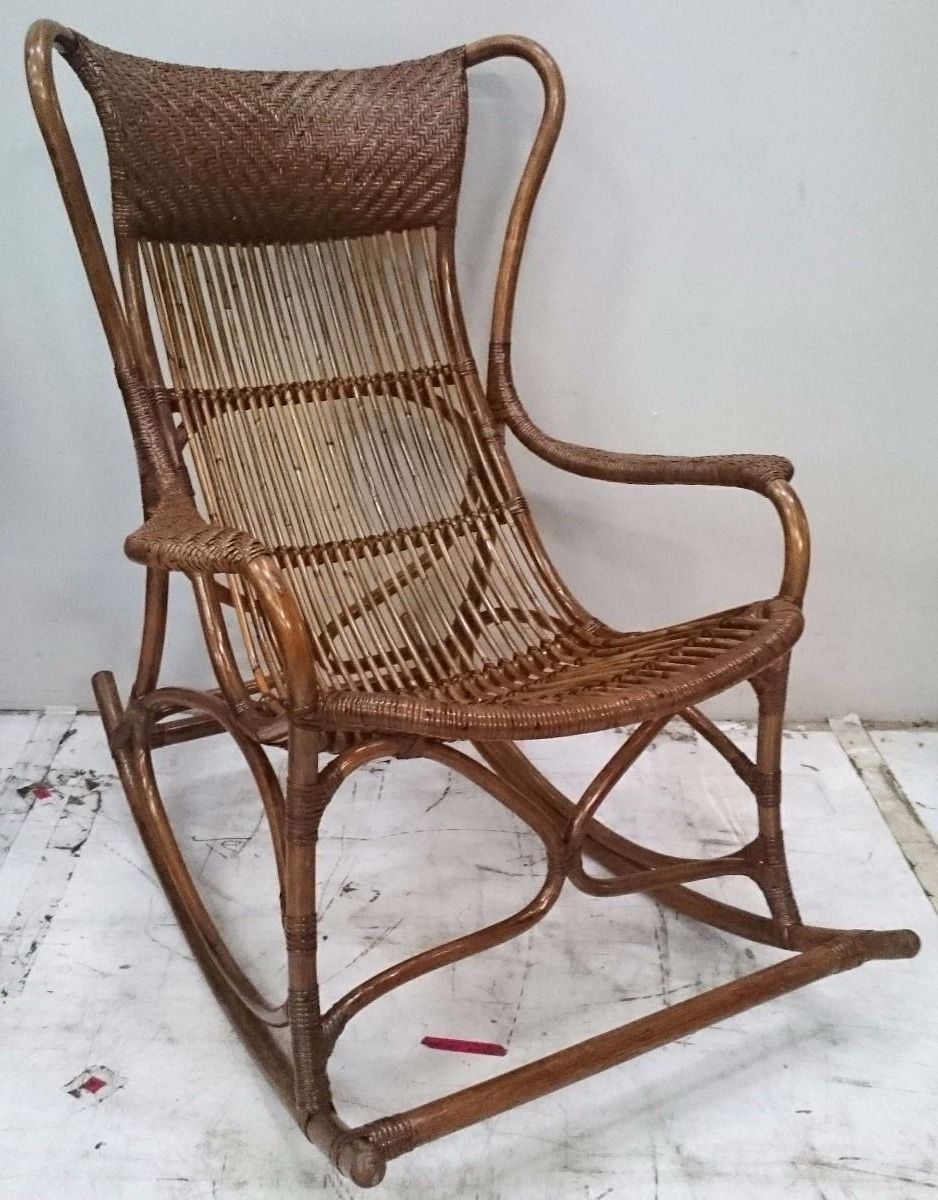 Famous Antique Wicker Rocking Chairs With Connor" Rattan Cane Rocking Chair In Antique Brown (View 12 of 20)