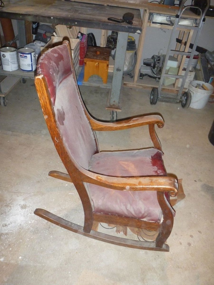 Famous Luxury Antique Upholstered Rocking Chair In Home Remodel Ideas With In Antique Rocking Chairs (View 11 of 20)