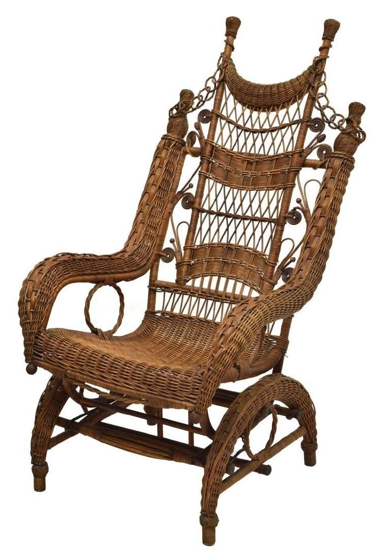 Fancy Ordway Wicker Rocking Chair, C (View 6 of 20)