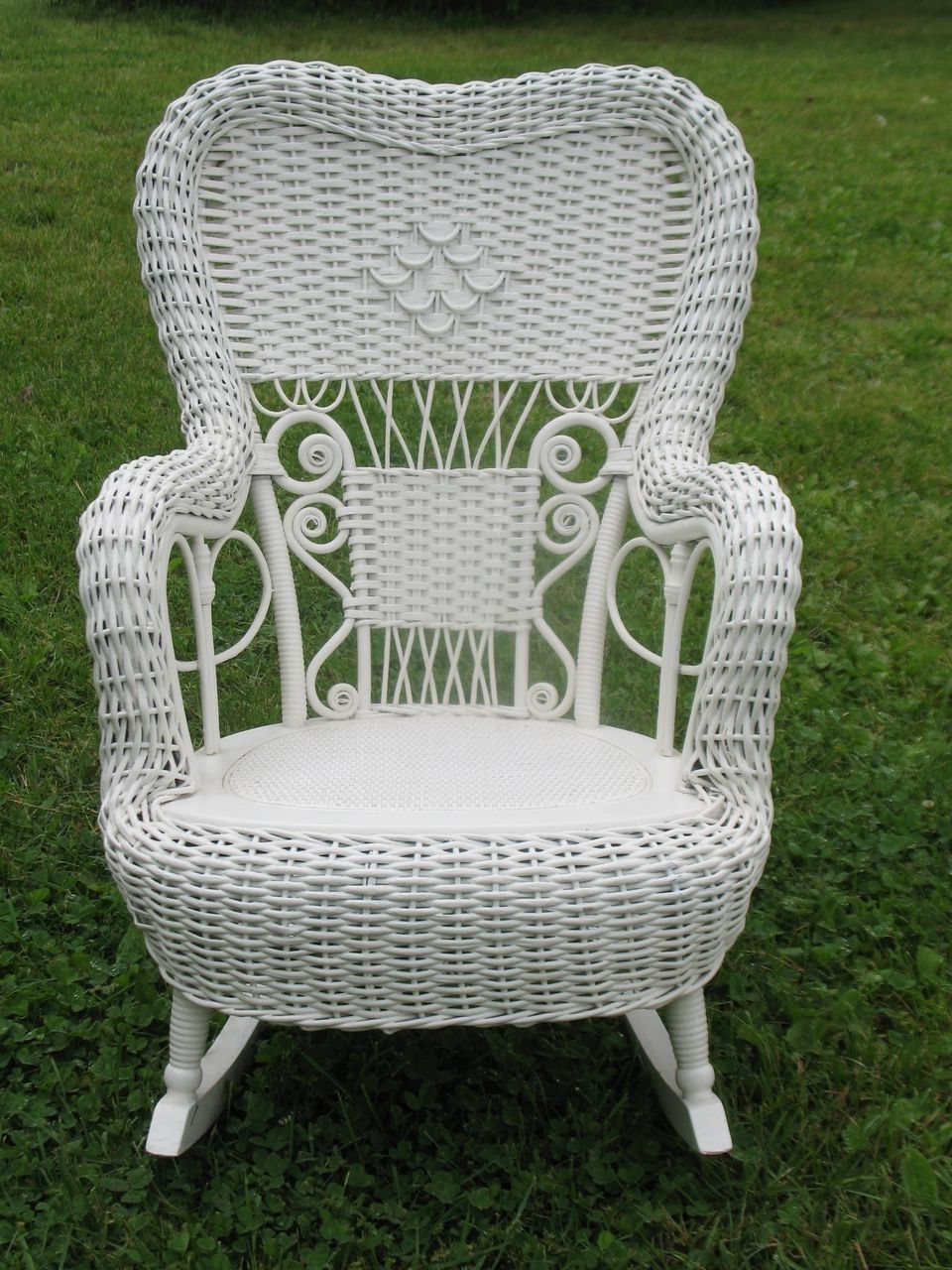 Fancy Victorian Child's Wicker Rocker Heywood Brothers And Wakefield Pertaining To Popular Antique Wicker Rocking Chairs (View 7 of 20)