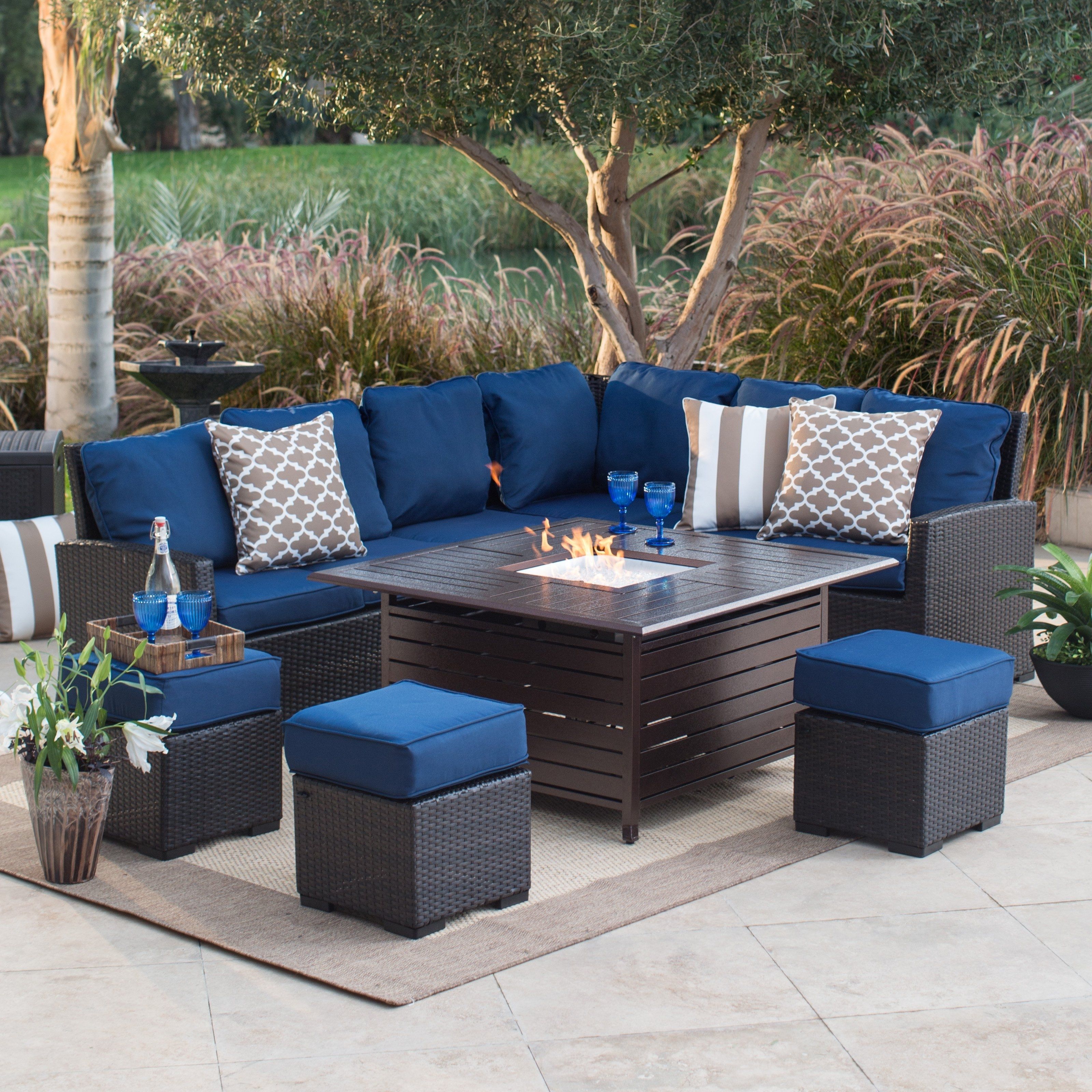 Fire Pit Patio Sets Hayneedle Chat Set Cover Canada Captivating With Favorite Patio Furniture Conversation Sets With Fire Pit (View 1 of 20)