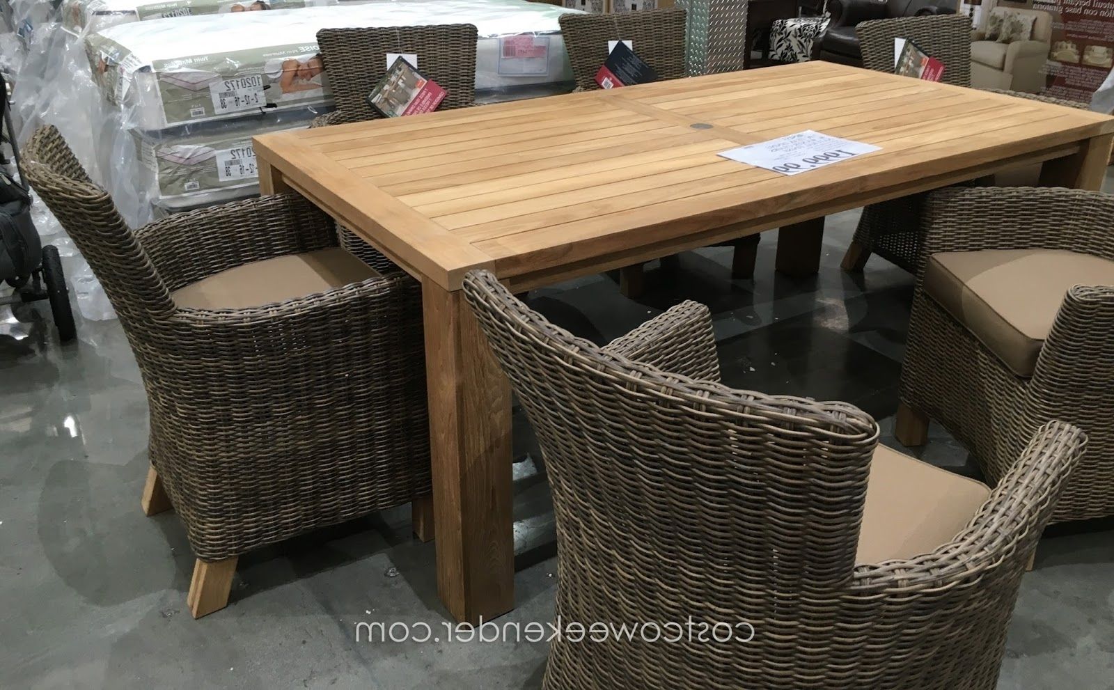 Furniture: Patio Furniture Clearance Costco With Wood And Metal Throughout Recent Costco Patio Conversation Sets (View 6 of 20)