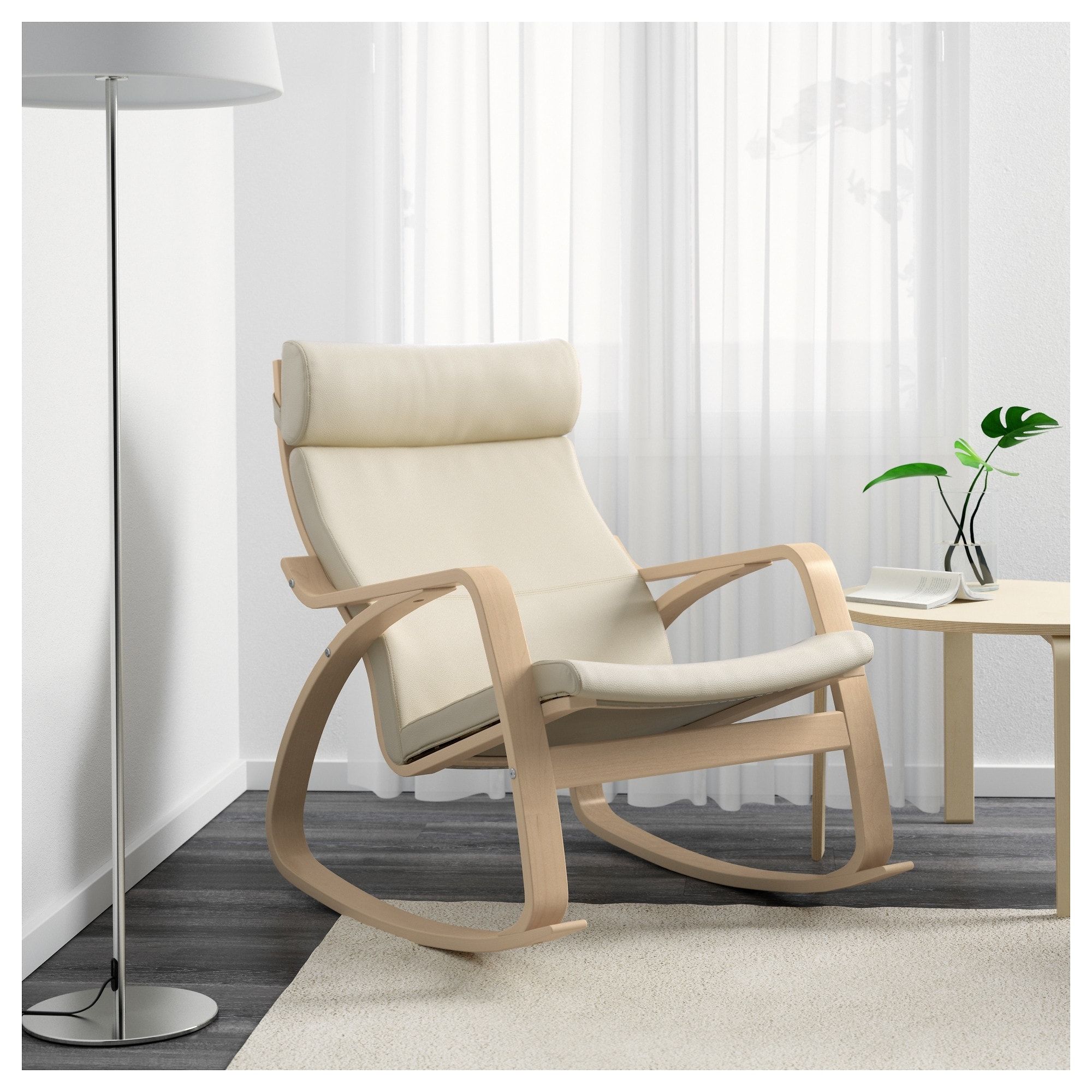 Ikea Rocking Chairs Intended For Most Up To Date Poäng Rocking Chair Birch Veneer/glose Eggshell – Ikea (View 1 of 20)