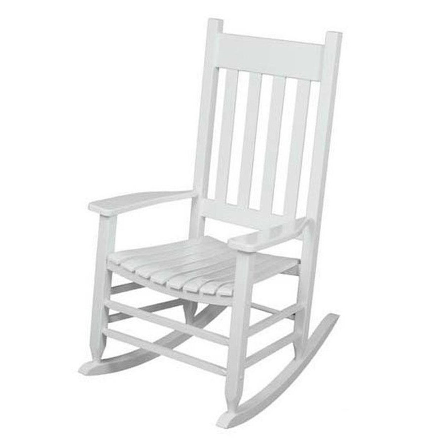 Lowes Rocking Chairs Pertaining To Most Recent Shop Garden Treasures Acacia Rocking Chair With Slat Seat At Lowes (Photo 1 of 20)