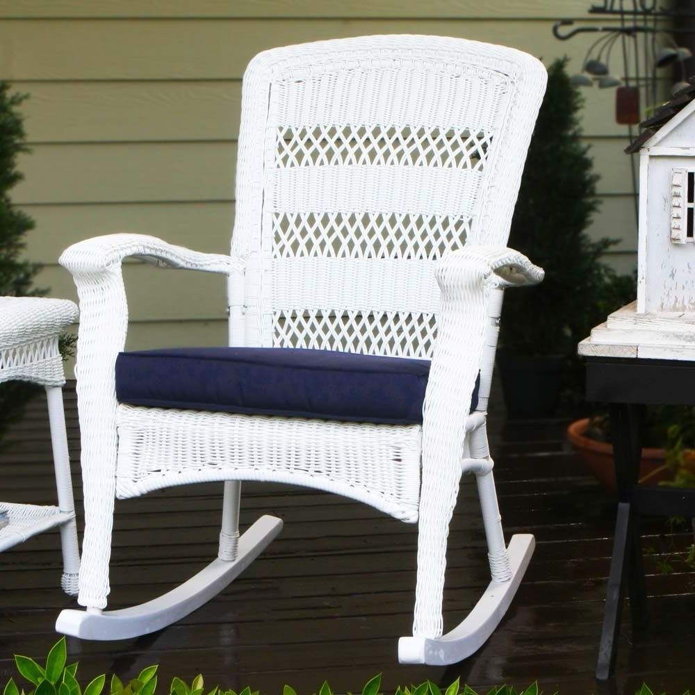 Most Popular Tortuga Outdoor Portside Plantation Wicker Rocking Chair – Wicker Regarding Outdoor Wicker Rocking Chairs (Photo 1 of 20)