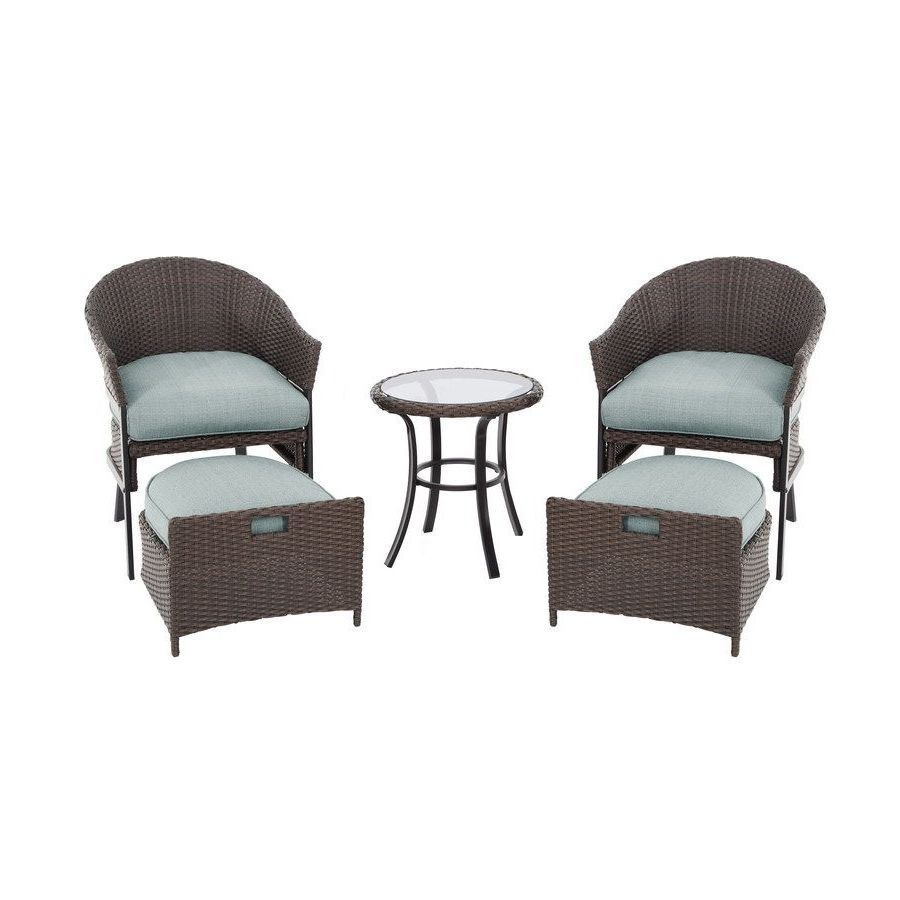 Most Recent Lowes Patio Furniture Conversation Sets For Shop Garden Treasures 5 Piece South Point Brown Steel Patio (View 20 of 20)