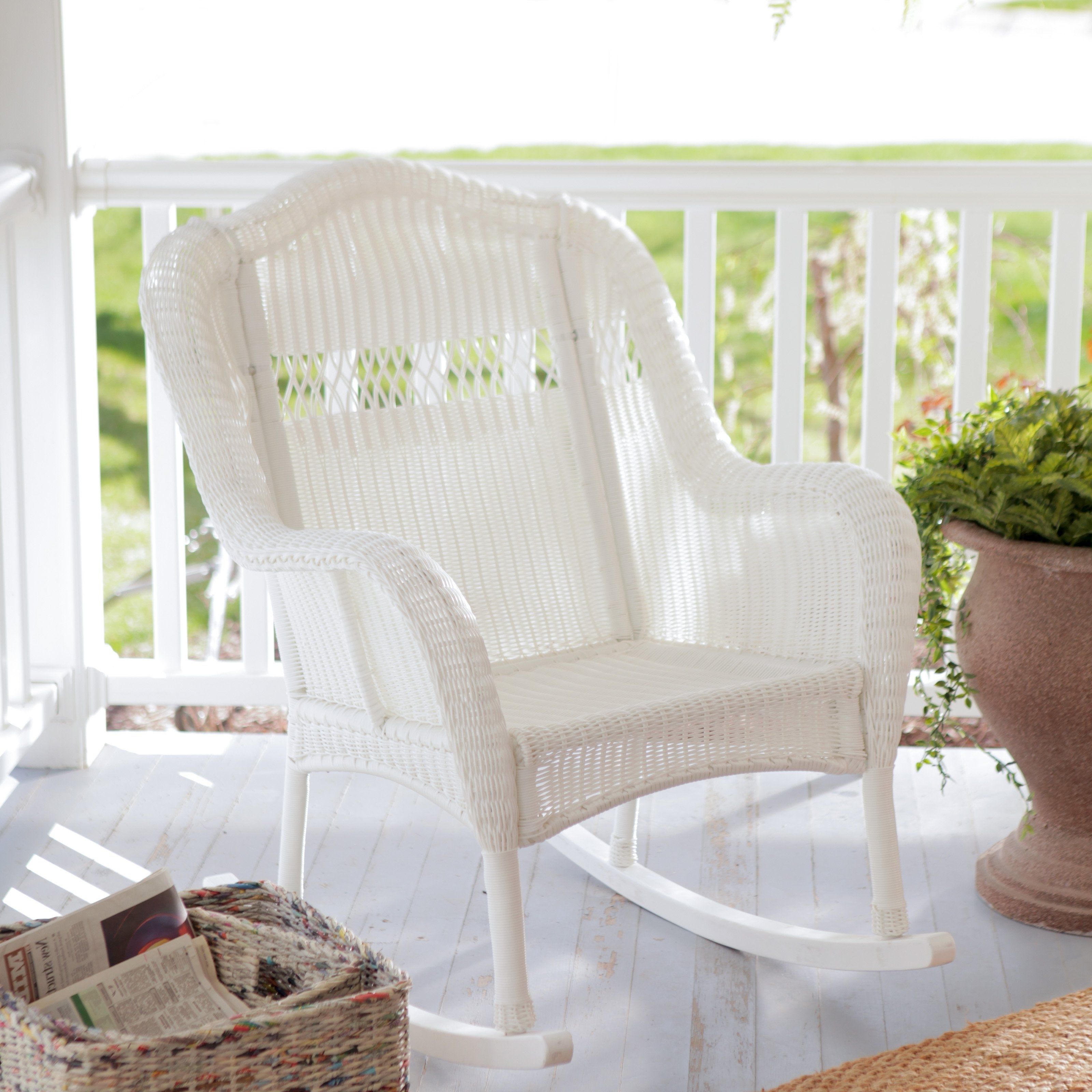 Most Recent Marvelous White Wicker Rocking Chair On Stunning Barstools And Regarding White Wicker Rocking Chairs (View 13 of 20)