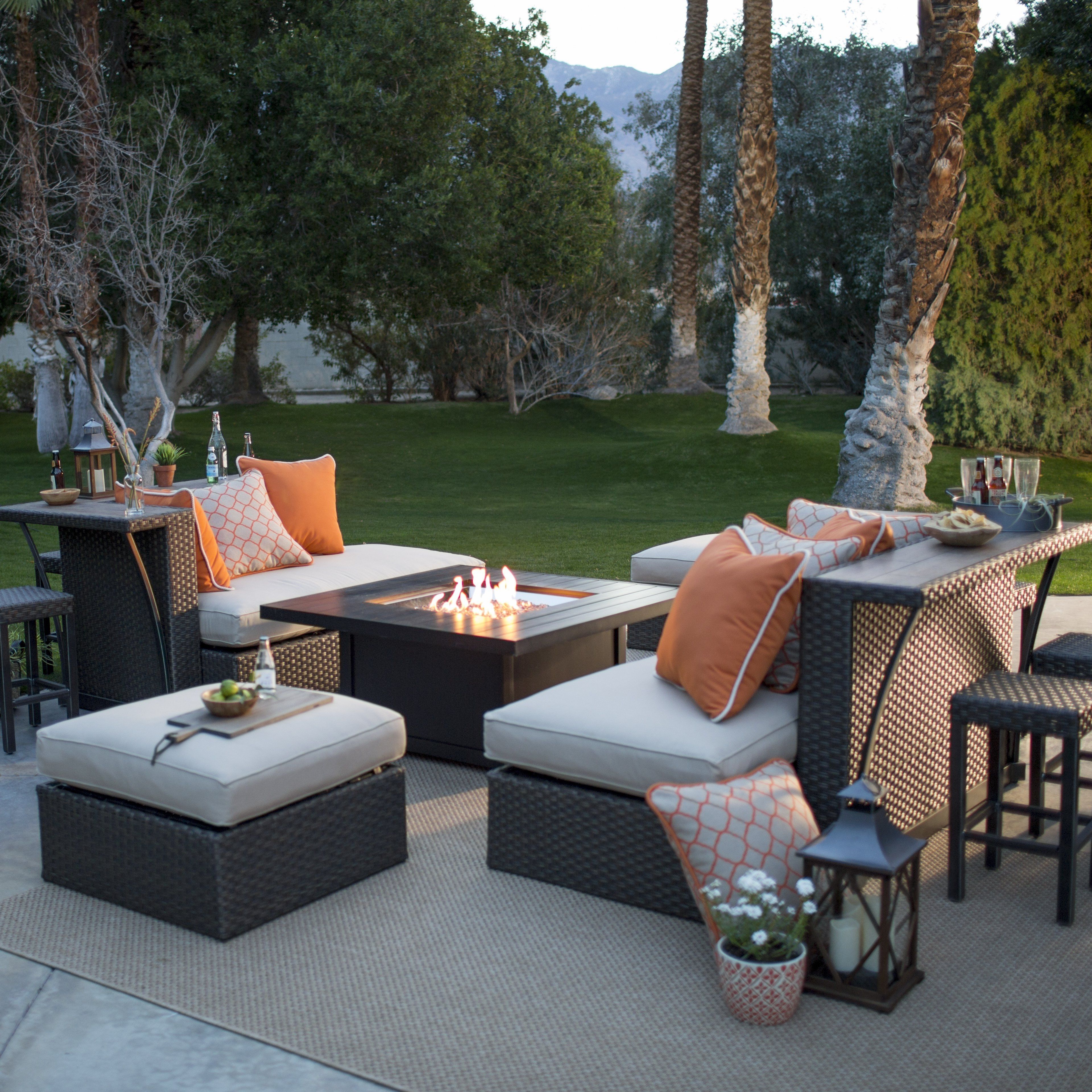 Outdoor Belham Living Kolea Bay 11 Piece Entertainment Party Bar Set For Most Recently Released Patio Conversation Sets With Fire Table (View 5 of 20)