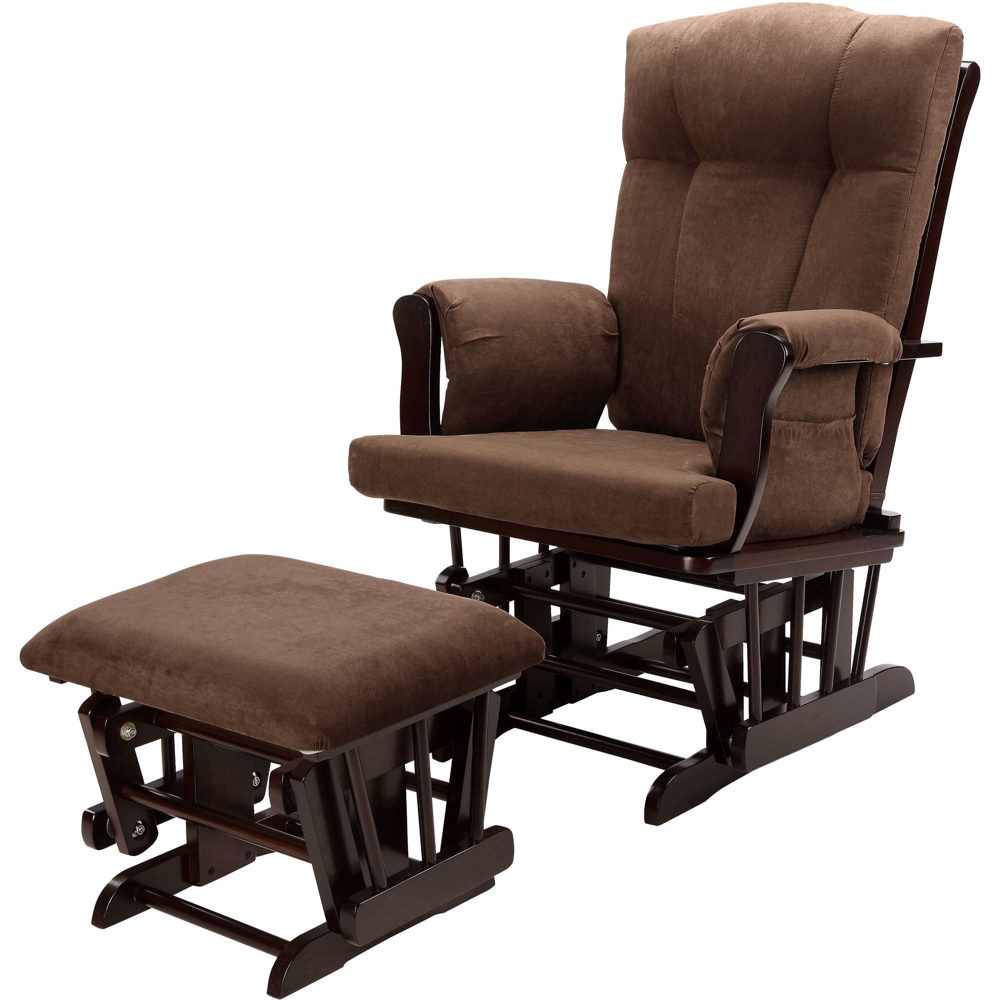 Popular Patio Rocking Chairs With Ottoman Intended For Baby Relax Glider Rocker And Ottoman Espresso With Chocolate (View 5 of 20)