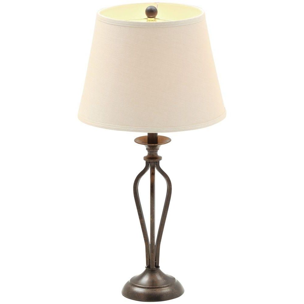 Preferred Living Room Table Lamps At Home Depot Within Hampton Bay Rhodes 28 In (View 1 of 20)