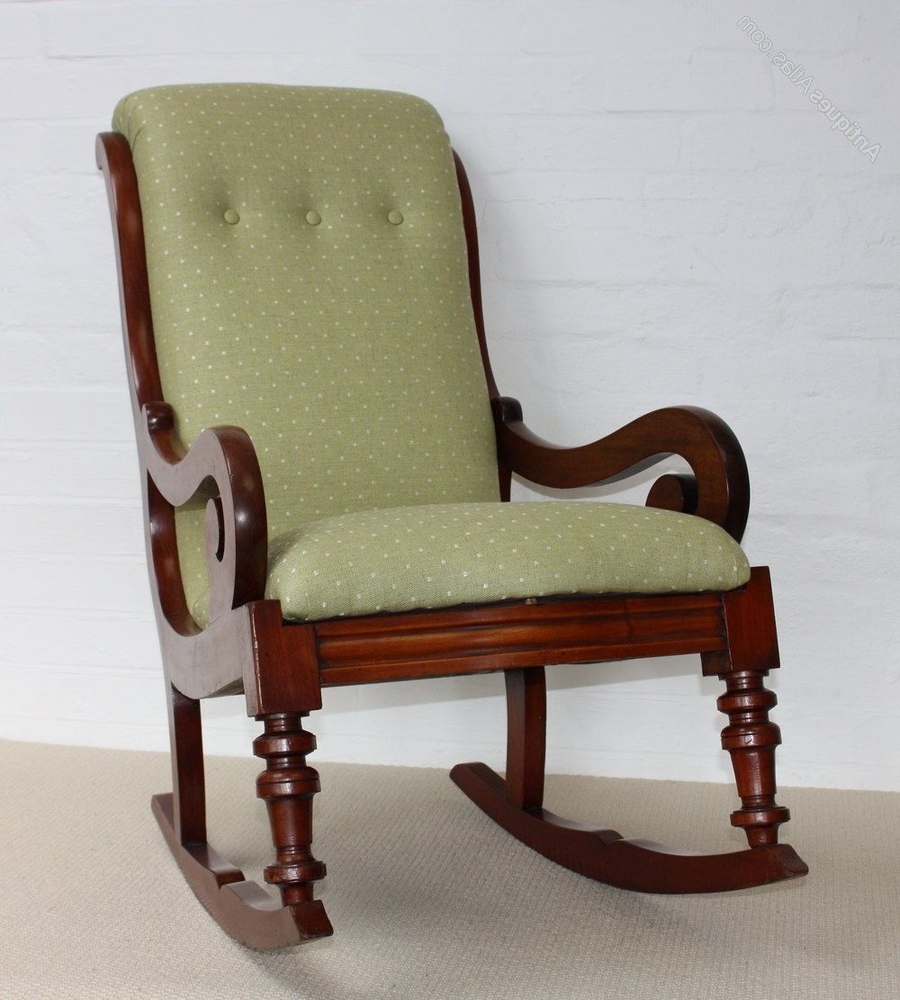 Recent A Victorian Mahogany Rocking Chair – Antiques Atlas Within Victorian Rocking Chairs (View 1 of 20)