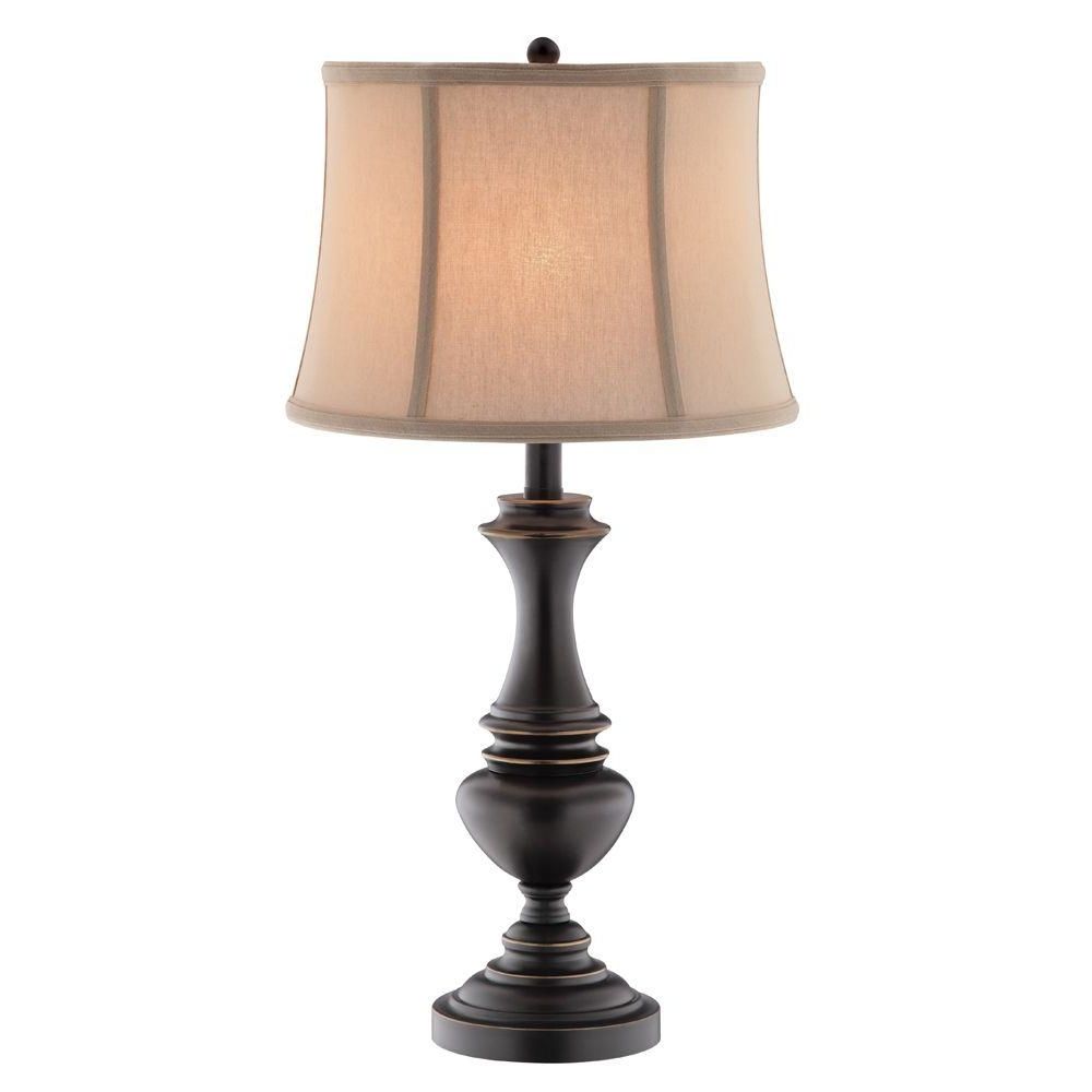 Table Lamps – Lamps – The Home Depot In Well Liked Primitive Living Room Table Lamps (View 12 of 20)