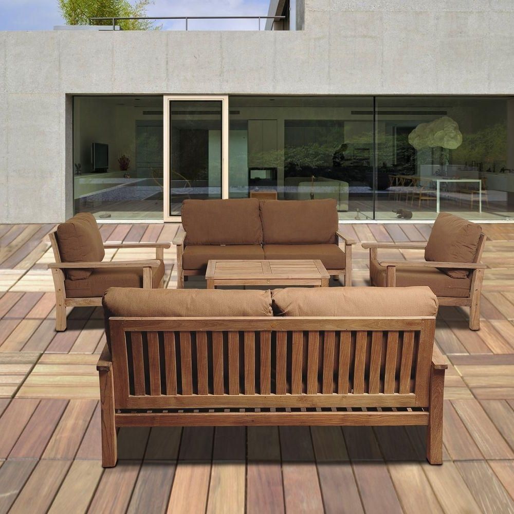 Featured Photo of 20 The Best Teak Patio Conversation Sets