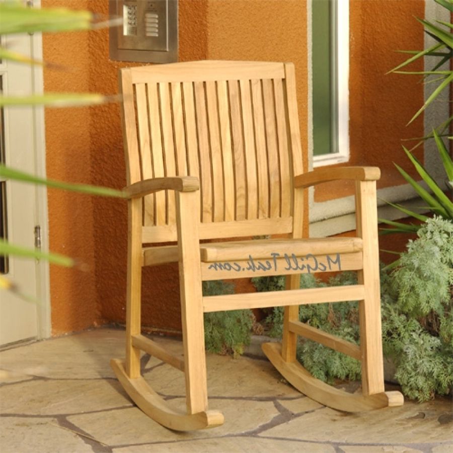 Teak Patio Rocker – Tenafly Rocking Chair With Well Known Teak Patio Rocking Chairs (View 17 of 20)