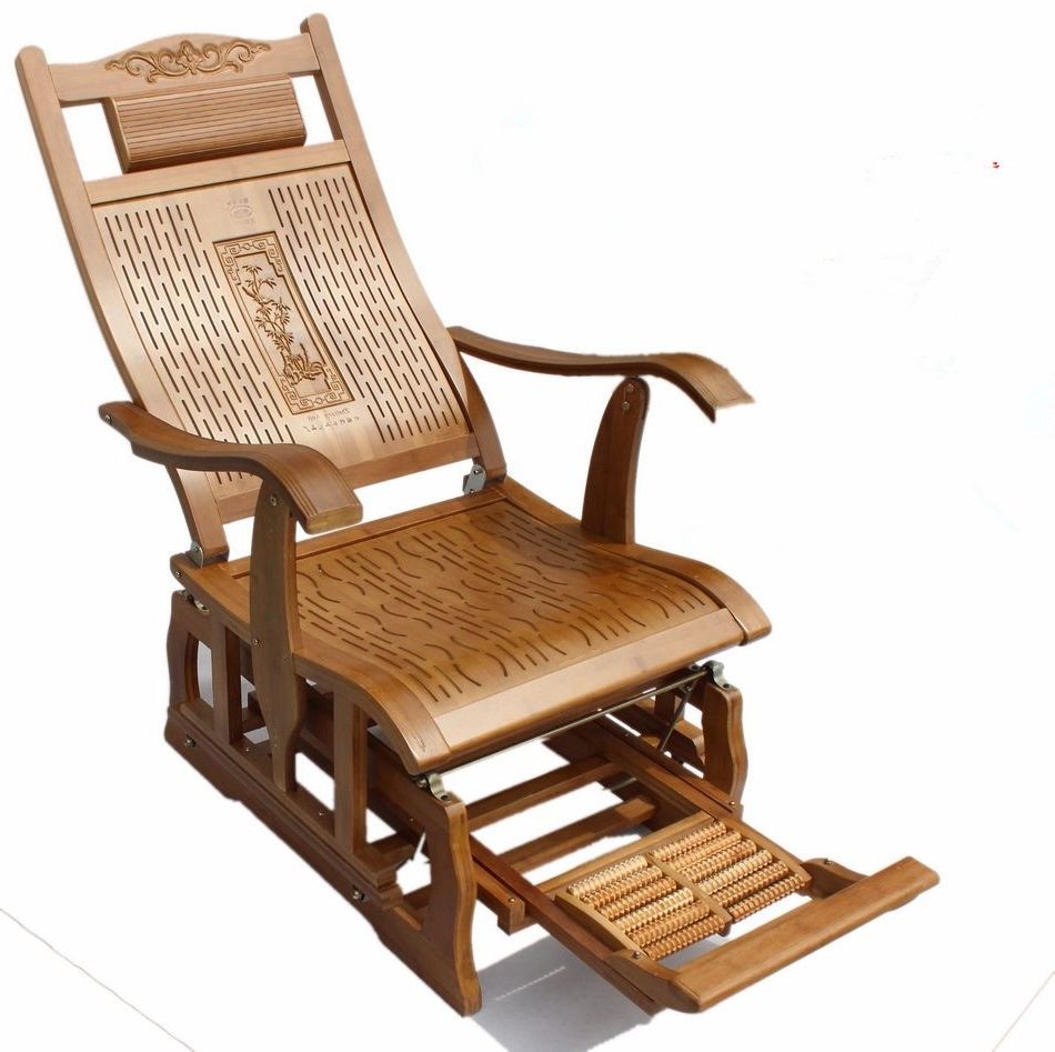 Well Known Rocking Chairs For Adults Throughout Modern Bamboo Rocking Chair Adult Glider Rocker Natural Bamboo (View 1 of 20)