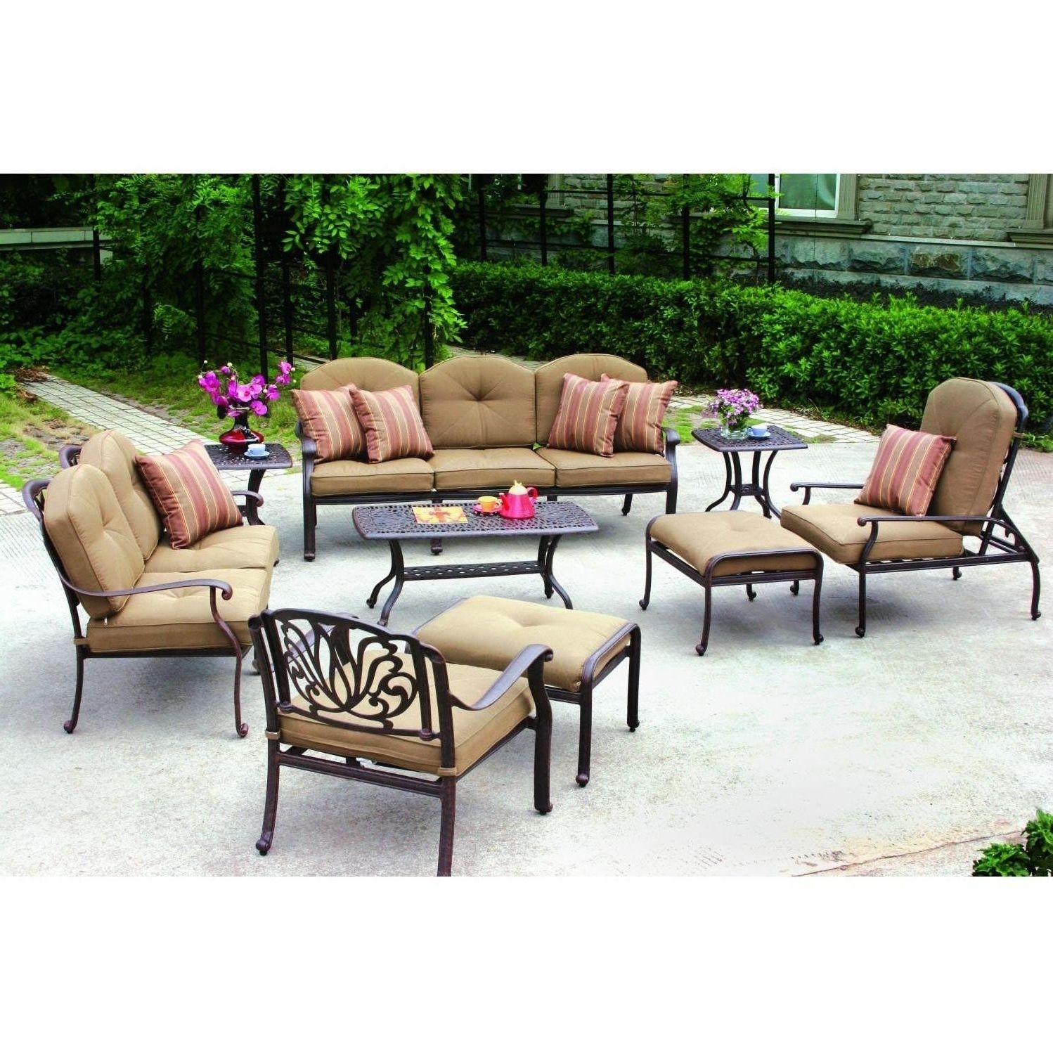 Well Liked 30 Top Outdoor Wicker Ottoman Concept For Patio Conversation Sets With Ottomans (View 1 of 20)