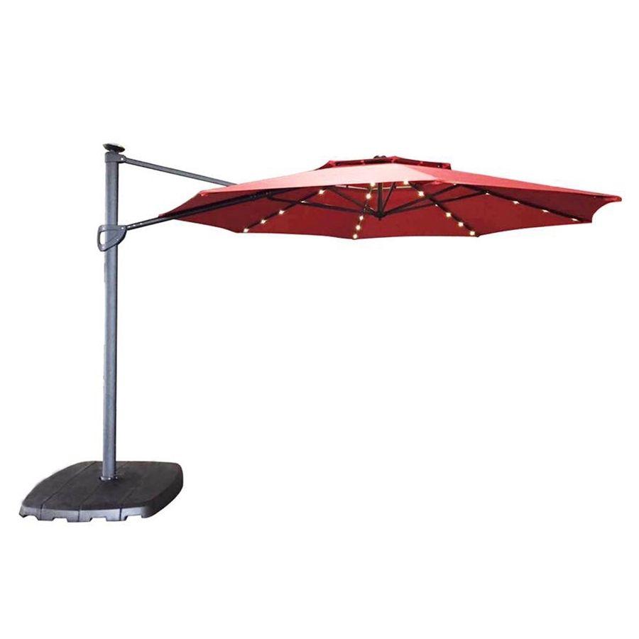 2018 Sunbrella Patio Umbrellas With Solar Lights Throughout Shop Patio Umbrellas At Lowes (View 17 of 20)