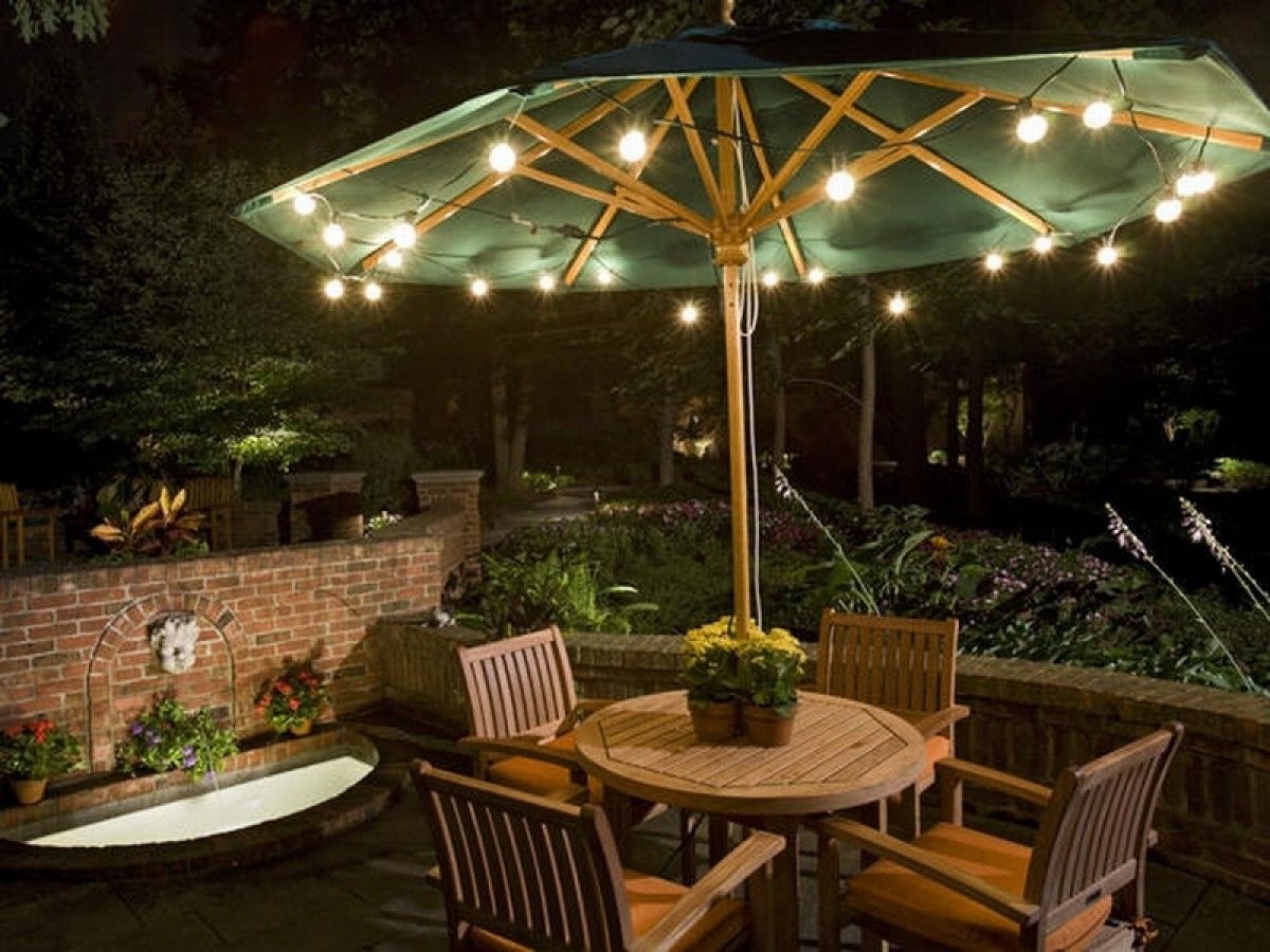 Most Current Solar Powered Patio Umbrella Lights — Mistikcamping Home Design Throughout Patio Umbrella Lights (View 10 of 20)