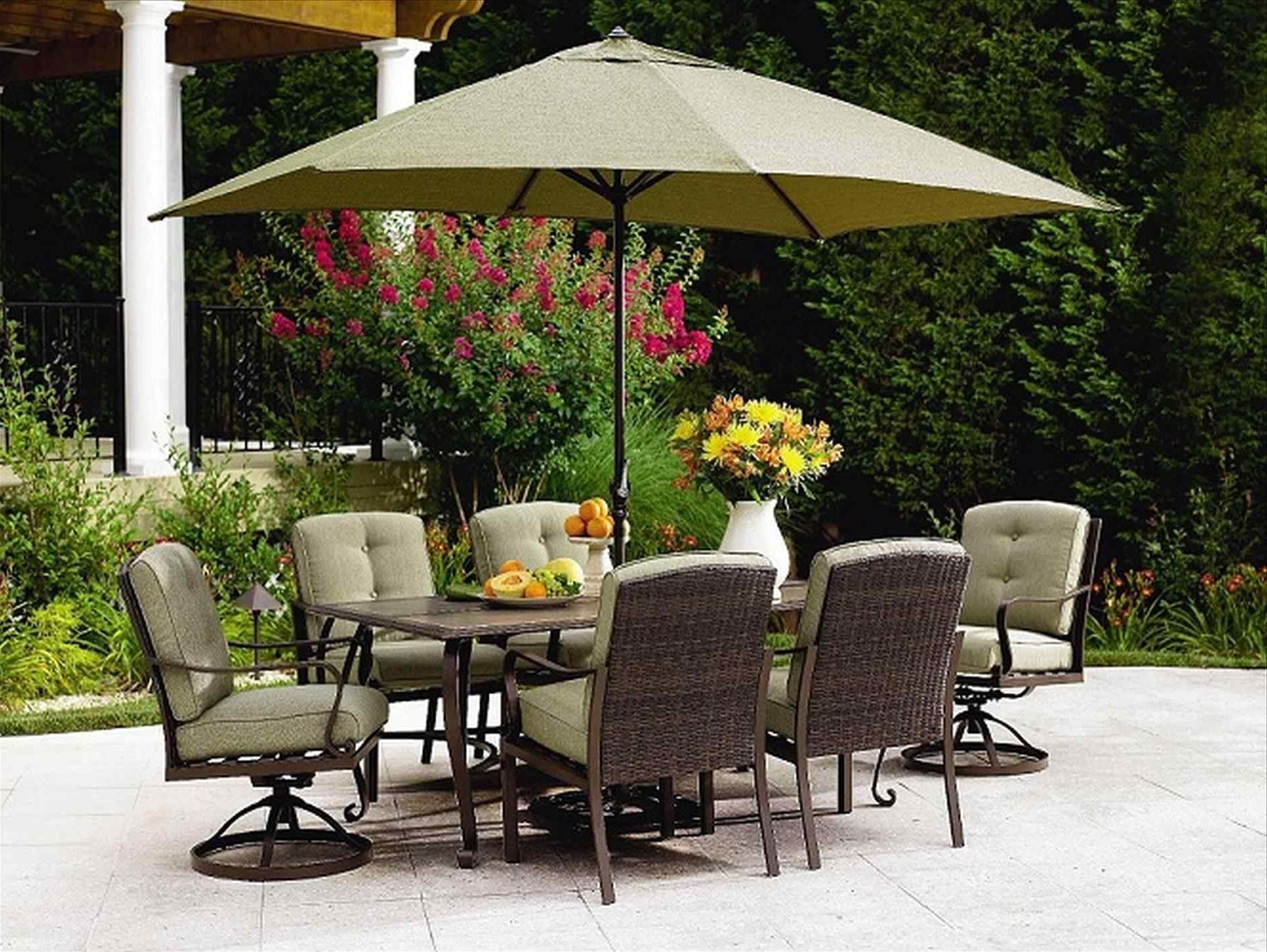 Patio Furniture Sets With Umbrellas In Popular Round Outdoor Dining Table With Umbrella Patio Furniture Sets For  (View 1 of 20)