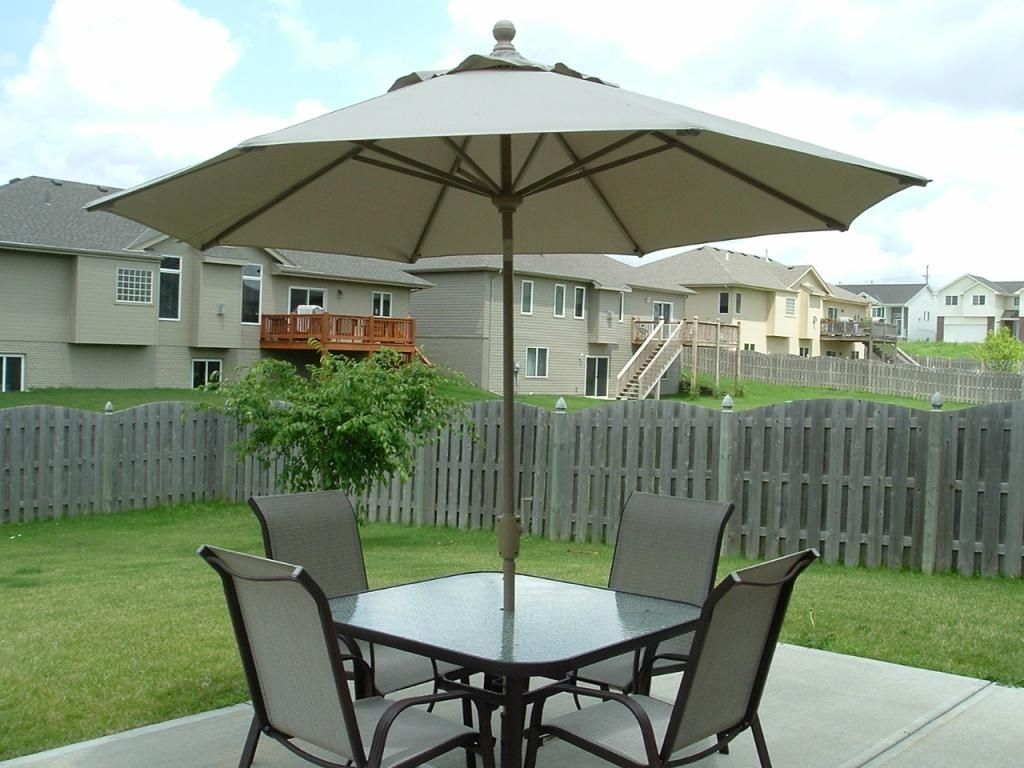 Patio Table With Umbrella Whole Replacement : Life On The Move Within Popular Patio Umbrellas For Bar Height Tables (View 10 of 20)