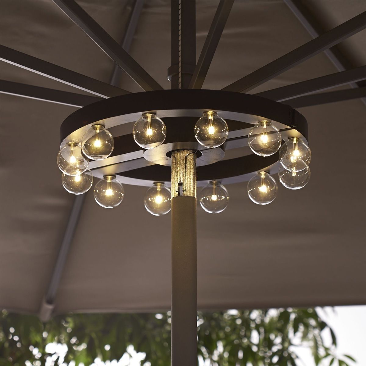 Patio Umbrella Marquee Lights (View 2 of 20)