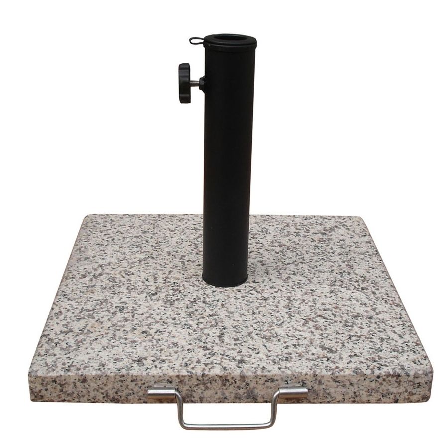 Patio Umbrellas And Bases For Famous Shop Garden Treasures Speckled Beige Patio Umbrella Base At Lowes (View 1 of 20)