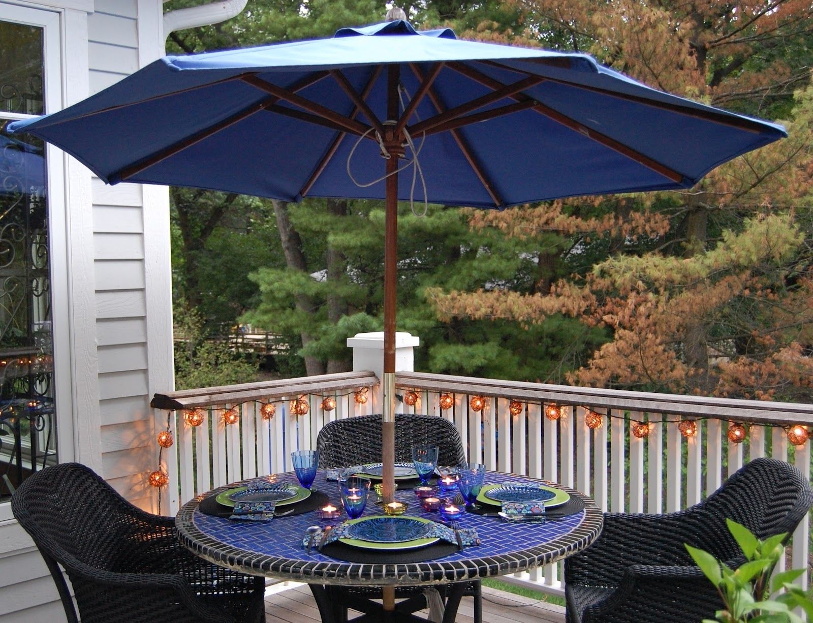 Patio Umbrellas For Tables Pertaining To 2019 Garden: Enchanting Outdoor Patio Decor Ideas With Patio Umbrellas (View 20 of 20)