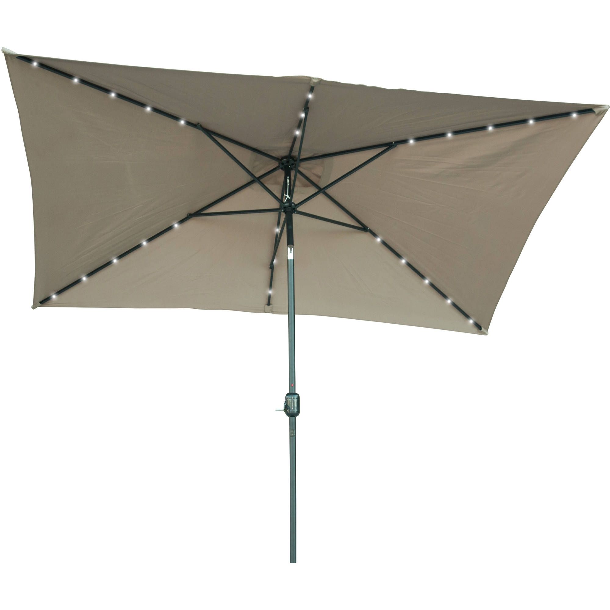 Trendy Patio Umbrella Lights For Rectangular Solar Powered Led Lighted Patio Umbrella – 10' X  (View 14 of 20)