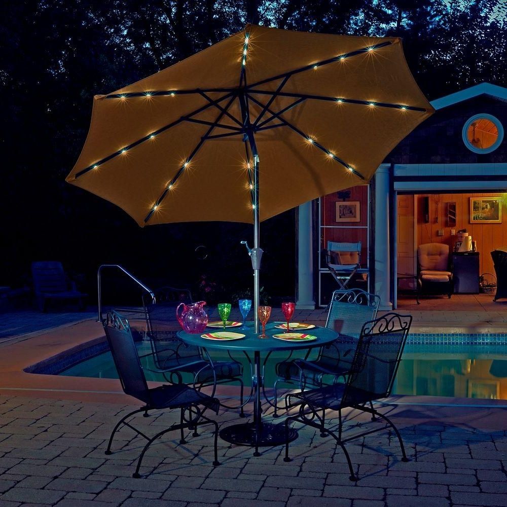 Well Liked Sunbrella Patio Umbrella With Lights F16x On Most Creative Small With Regard To Sunbrella Patio Umbrella With Lights (View 8 of 20)