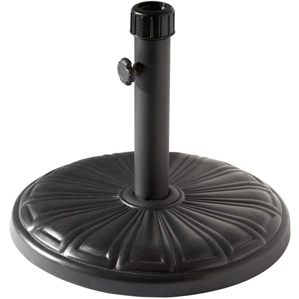 Widely Used Patio Umbrella Stands With Wheels Intended For Cambridge Patio Umbrella Base In Black Umbbase Blk – The Home Depot (View 9 of 20)