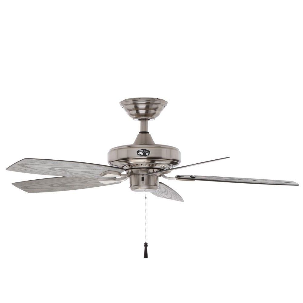 2019 Brushed Nickel Outdoor Ceiling Fans With Light With Regard To Hampton Bay Gazebo Ii 42 In (View 1 of 20)
