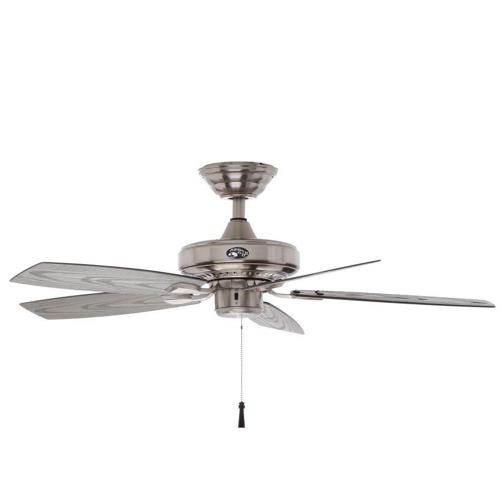 Featured Photo of 20 Best Collection of Brushed Nickel Outdoor Ceiling Fans with Light