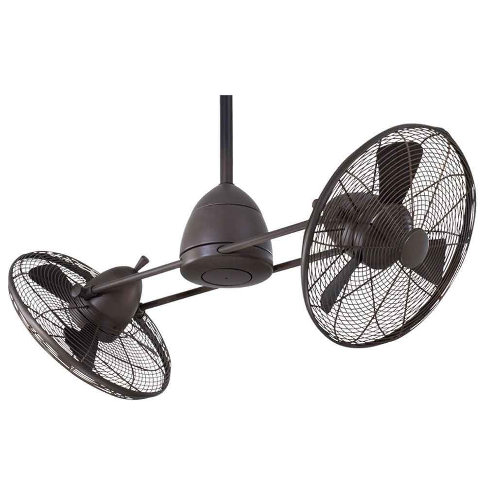 2019 F402 Orb Gyro Wet Oil Rubbed Bronze Outdoor Dual Ceiling Fan With Regard To Outdoor Ceiling Fans And Lights (View 19 of 20)