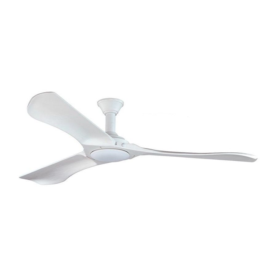 2019 Monte Carlo Fan Company Minimalist Max 72 In Rubberized White With Regard To Outdoor Ceiling Fans With Led Lights (View 18 of 20)