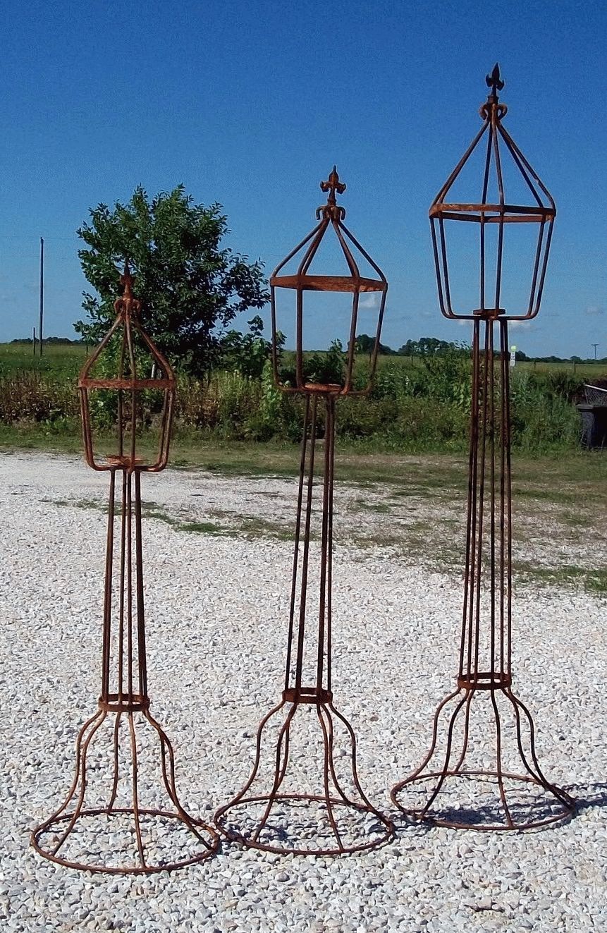 68" Wrought Iron Outdoors Candle Lantern For Preferred Outdoor Iron Lanterns (View 9 of 20)