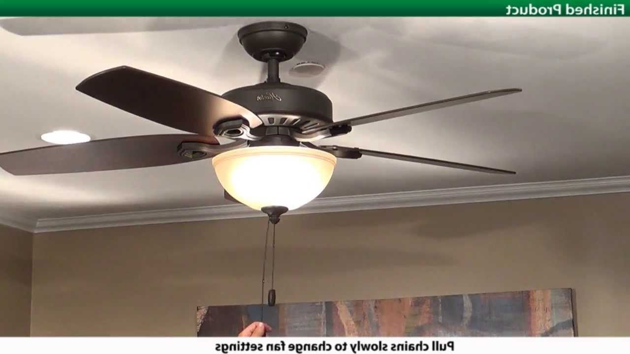 Best And Newest How To Install A Hunter 5xxxx Series Model Ceiling Fan – Youtube Pertaining To Outdoor Ceiling Fan No Electricity (View 13 of 20)