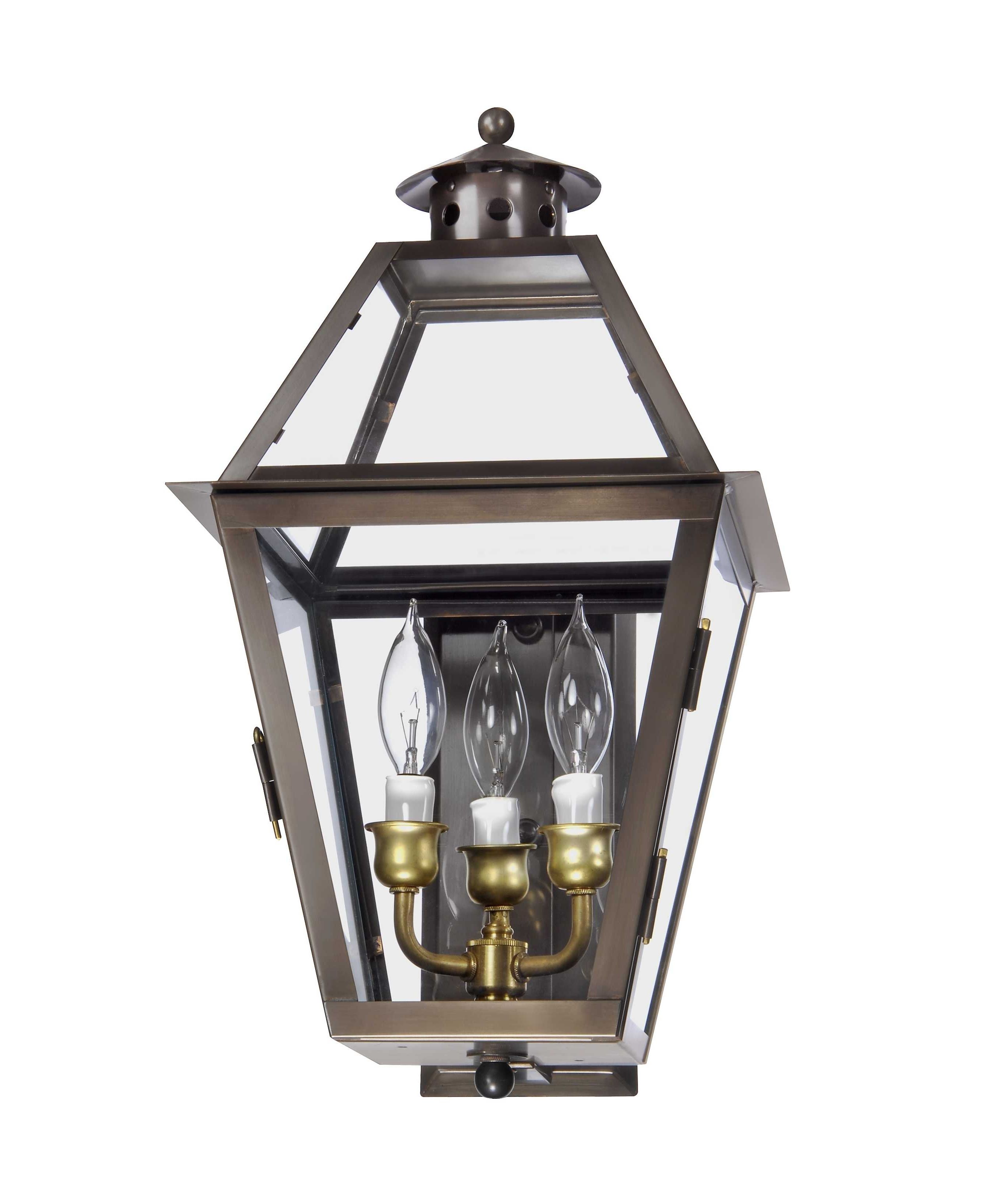Ch 27 Wall Mount Gas Lantern – Lantern & Scroll With Regard To Copper Outdoor Electric Lanterns (View 1 of 20)