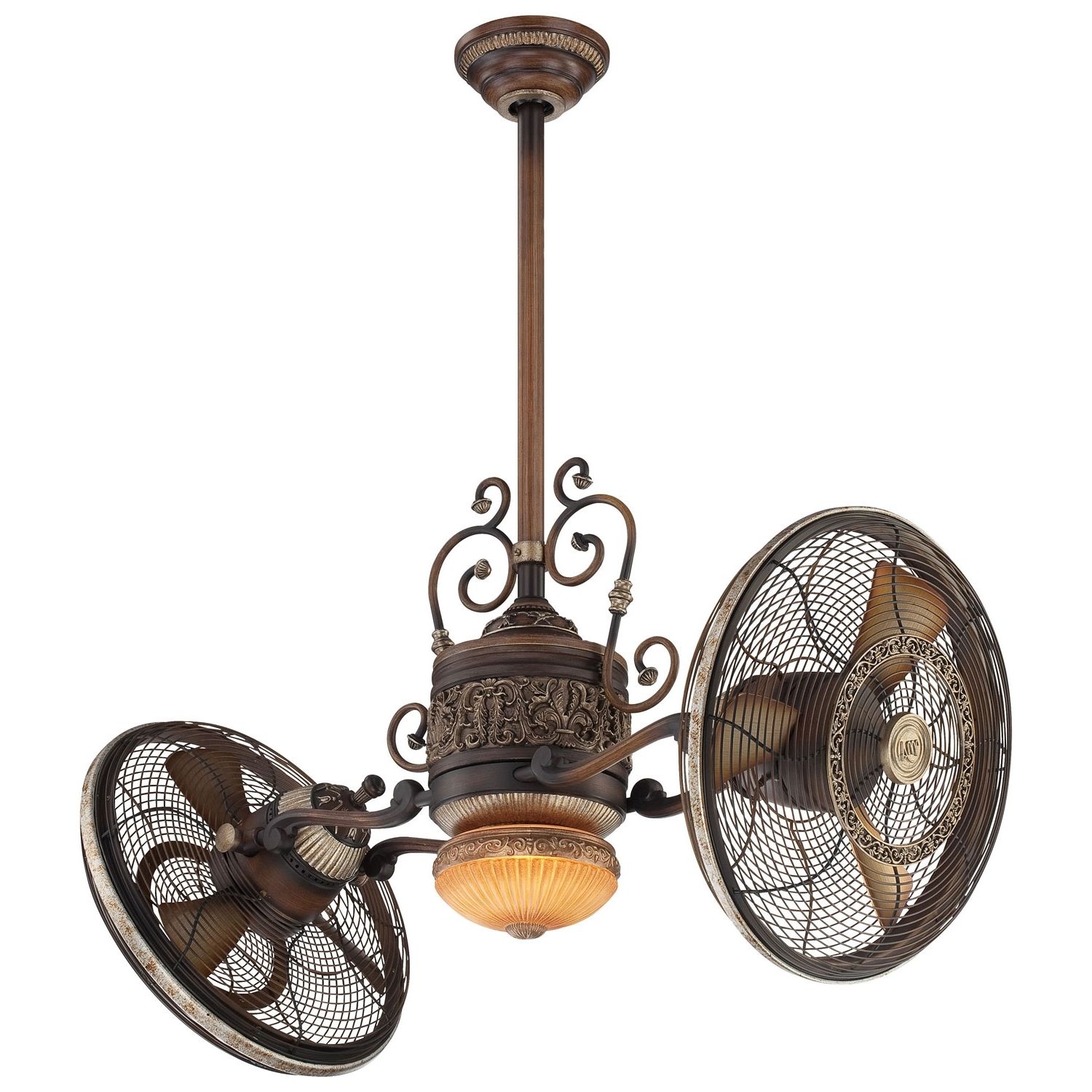 Current 42 Inch Outdoor Ceiling Fans With Lights Throughout Minka Aire 42 Inch Traditional Gyro Belcaro Walnut Ceiling Fan F (View 10 of 20)