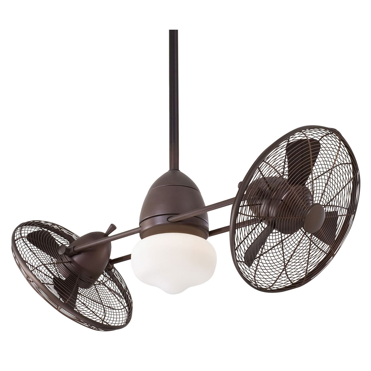 Current Outdoor Ceiling Fans With Metal Blades Inside Minka Aire 42 Inch Gyro Wet Indoor/outdoor Oil Rubbed Bronze Ceiling (View 15 of 20)