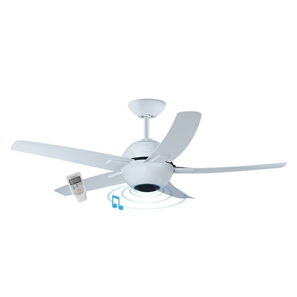 Featured Photo of 20 Inspirations Outdoor Ceiling Fan with Bluetooth Speaker