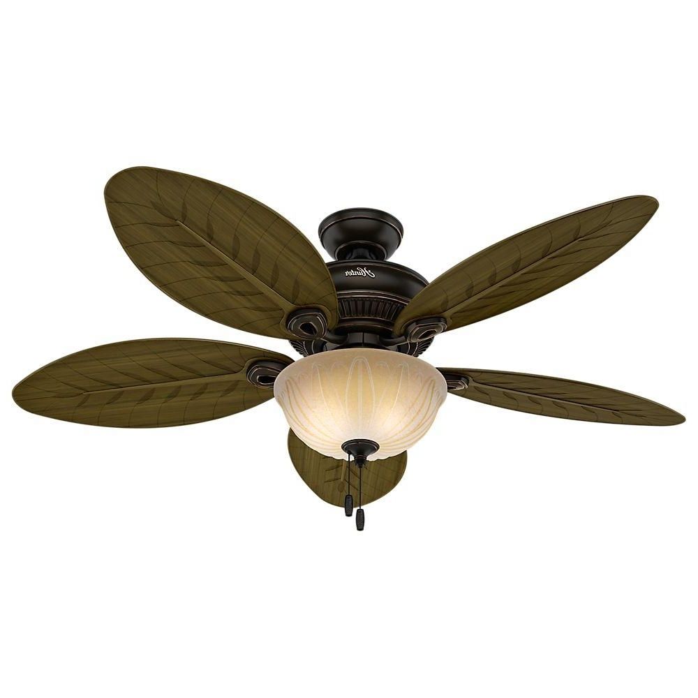Famous Bronze Outdoor Ceiling Fans With Light With Regard To Hunter Grand Cayman 54 In (View 3 of 20)