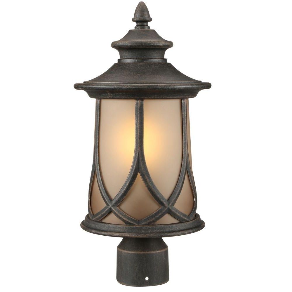 Famous Progress Lighting Resort Collection 1 Light Aged Copper Outdoor Post Throughout Outdoor Post Lanterns (Photo 1 of 20)