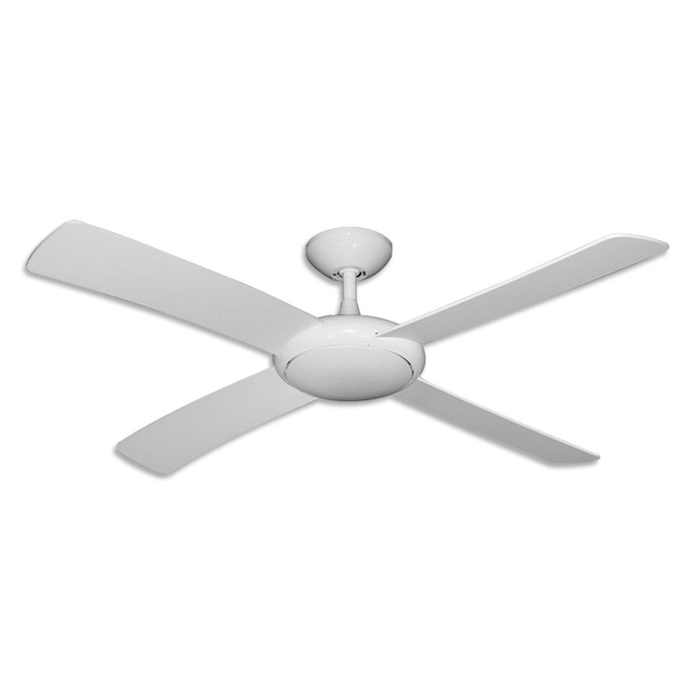 Gulf Coast Luna Fan – 52" Modern Outdoor Ceiling Fan – Pure White Finish Intended For Best And Newest White Outdoor Ceiling Fans With Lights (Photo 1 of 20)